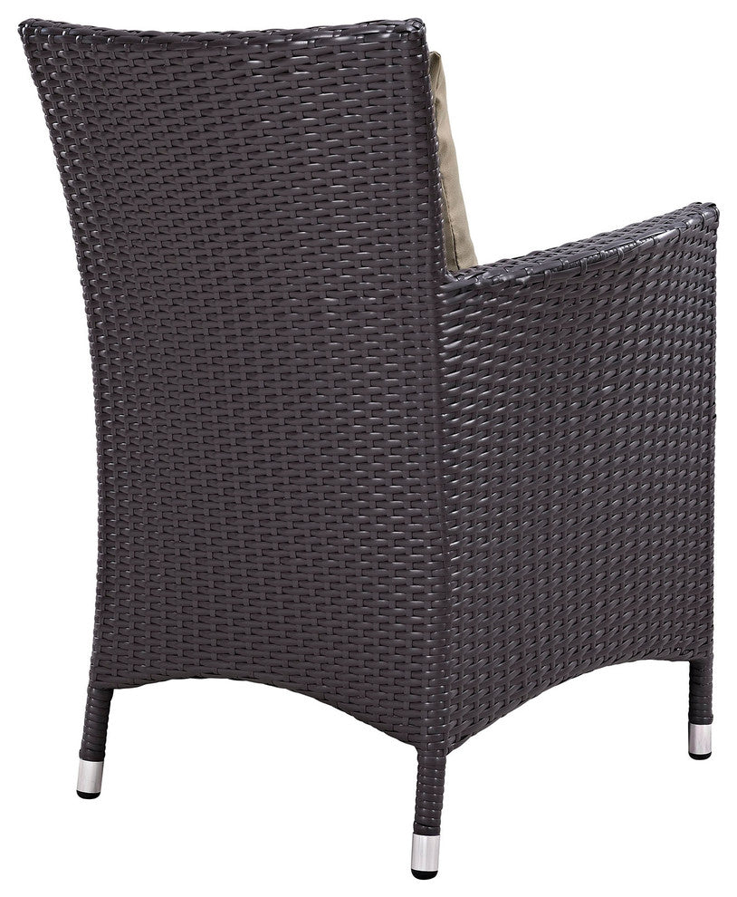 Restaurant Tables and Chairs, "Amadeo" Rattan Bistro Chair, Mocha