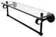 Clearview 22" Glass Shelf and Towel Bar and Dotted Accents, Matte Black