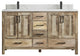 Malibu Mango 60 Double Sink Bathroom Vanity in Natural 1.5" Calacatta Laza