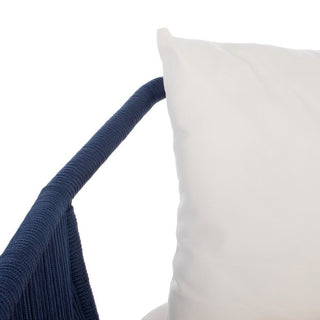 Safavieh Outdoor Raldin Rope 4 Piece Living Set Navy/Beige