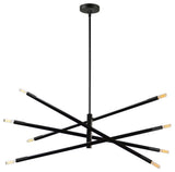 8-Light Pendant, Matte Black