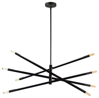 8-Light Pendant, Matte Black