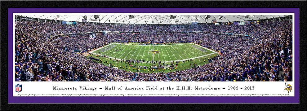 Minnesota Vikings Panoramic, Metrodome Picture, Select Frame