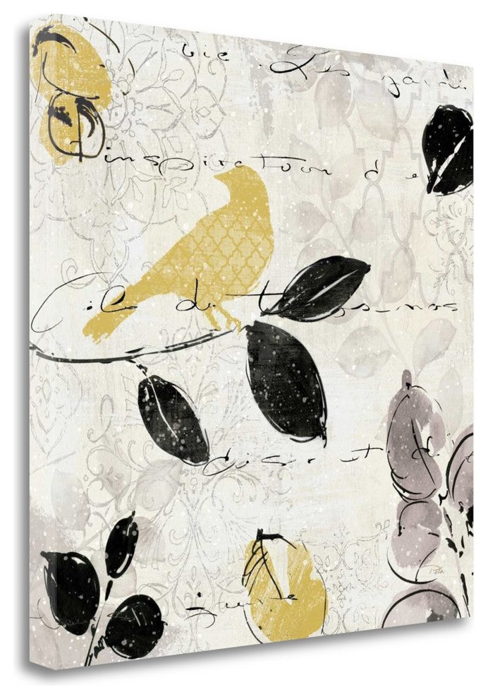 "Plume And Motif I" By Pela Err, Giclee Print on Gallery Wrap Canvas