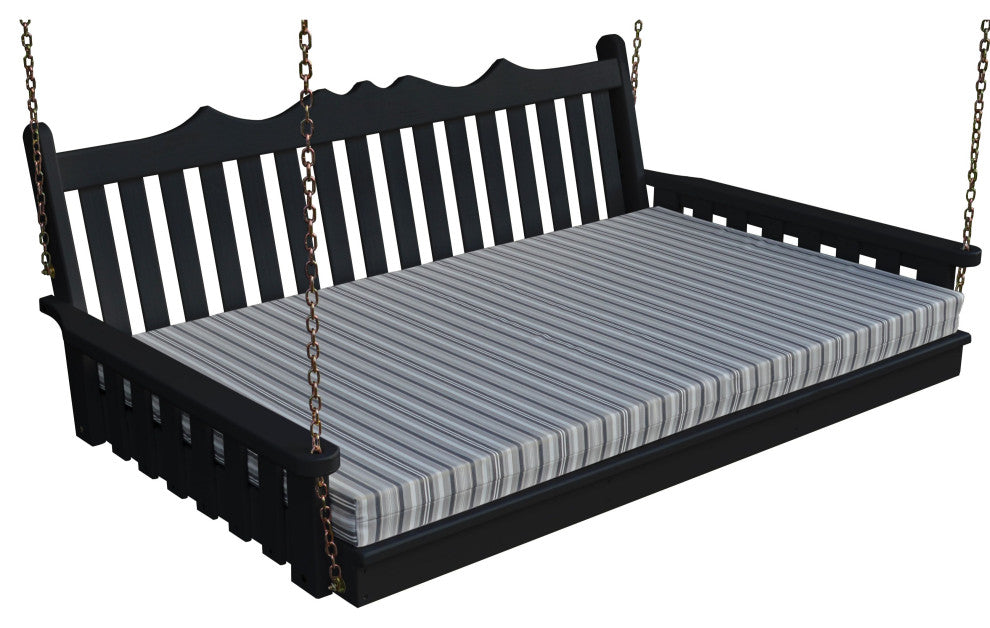 Pine Royal English Garden Swingbed, Black, 5 Foot