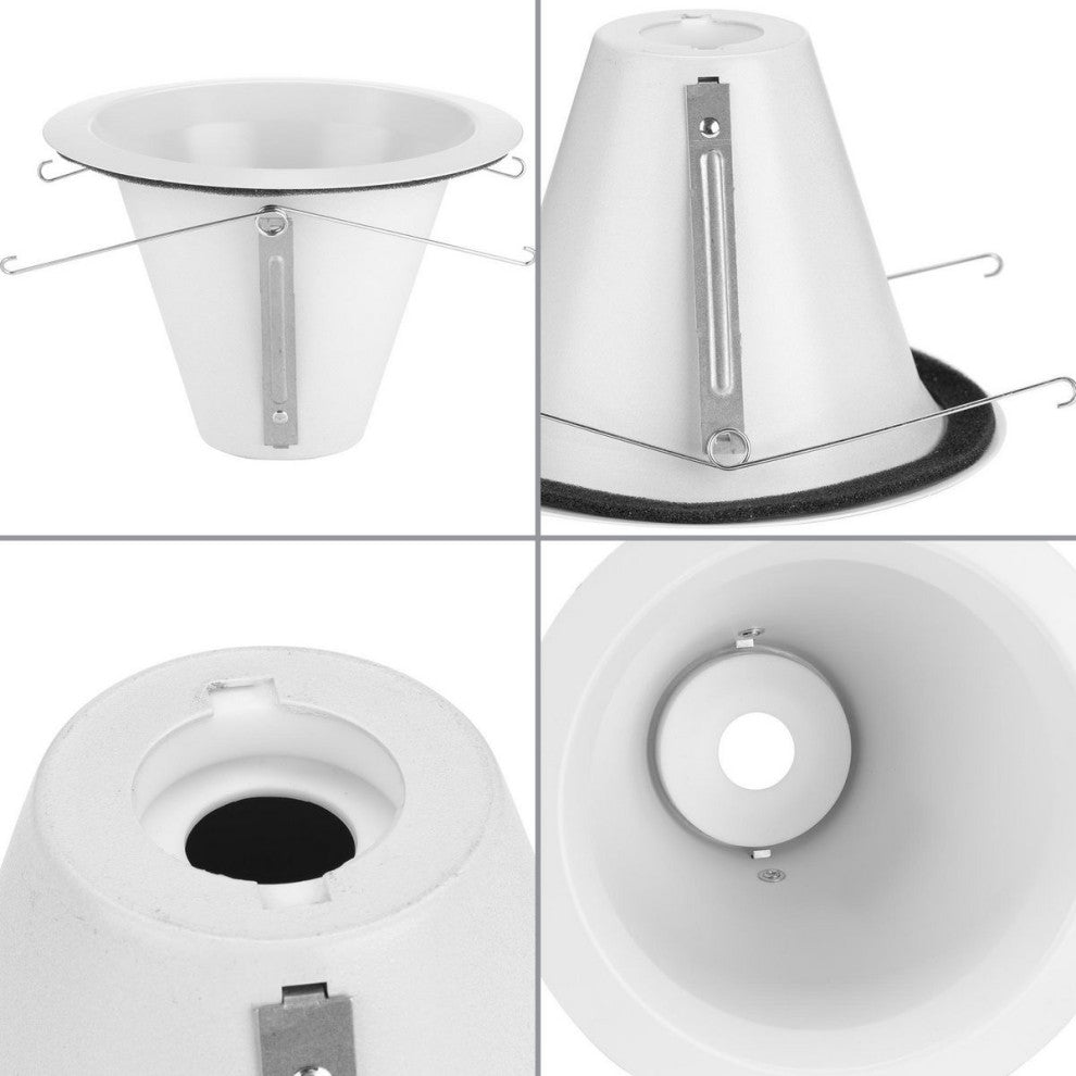6" Satin White Recessed Open Shower Trim for 6" Housing, P806N series