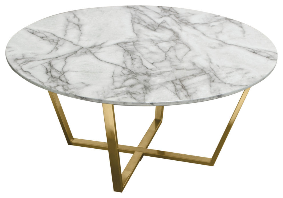 Vida 35" Round Cocktail Table, Gray