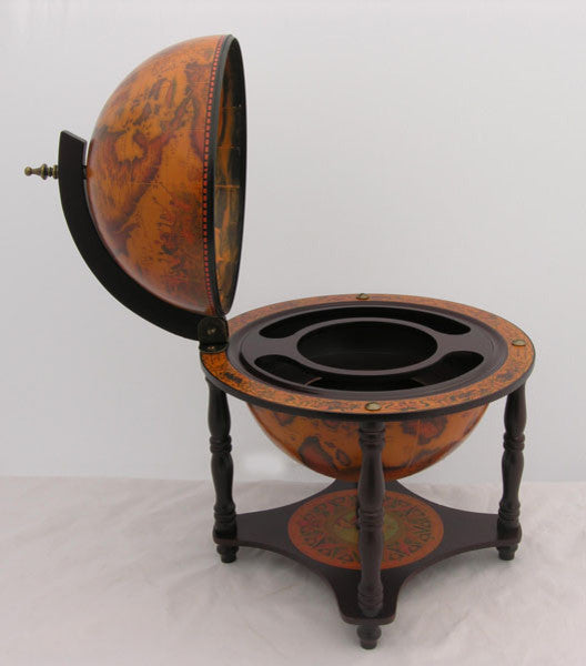 Globe Bar 13 Inches- 4 Legged Stand-Red Globe Wine Stand Bar Cabinet