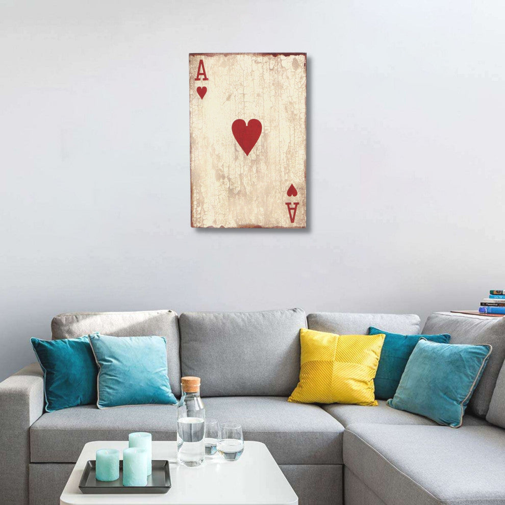 "Ace Of Hearts" Wooden Wall Decor