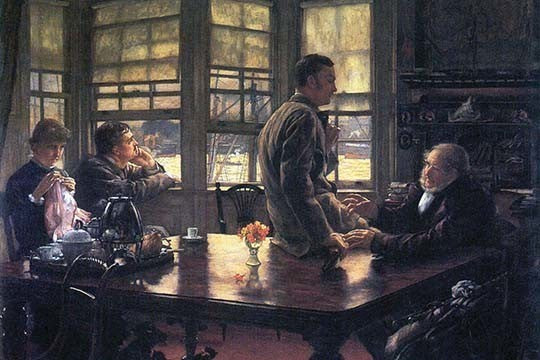 The Prodigal Son in Modern Life- the Farewell - Canvas Poster 20" x 30"