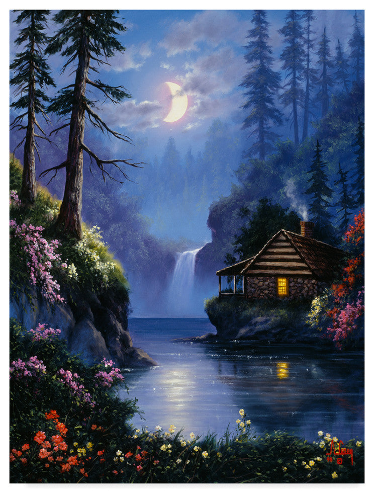 "Night Scene 2" by Anthony Casay, Canvas Art, 32"x24"