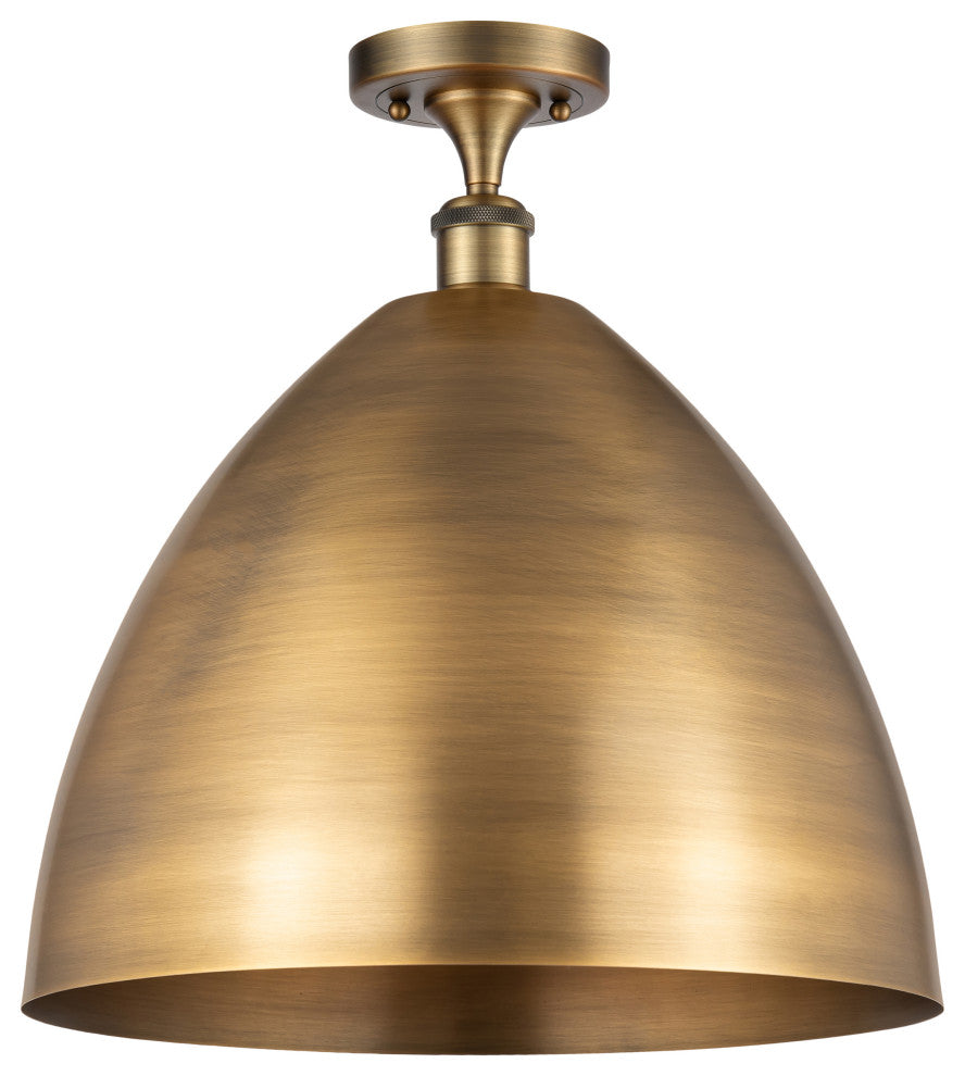 Ballston Dome Semi-Flush Mount, Brushed Brass, Brushed Brass