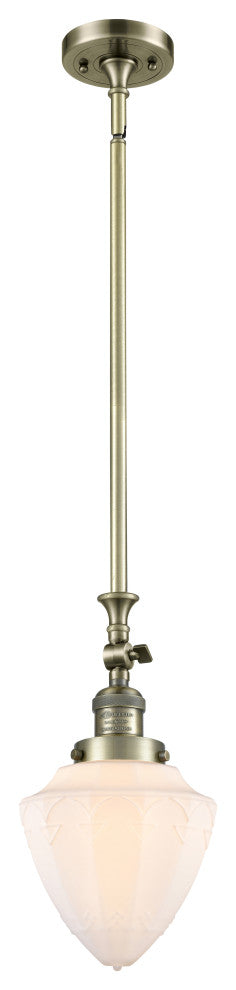 Innovations 206-AB-G661-7 1 Light Mini Pendant, Antique Brass