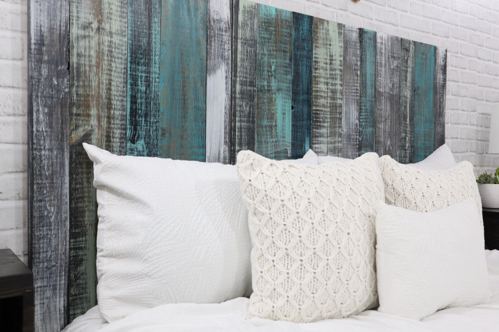 Handcrafted Headboard, Leaner Style, Industrial Mix, Full