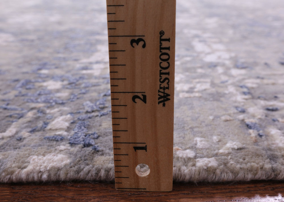 Modern Wool and Silk Hand Knotted Rug 10' 0" X 14' 3" Q7114