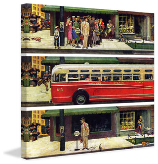 "Madison Avenue Coach" Painting Print on Wrapped Canvas