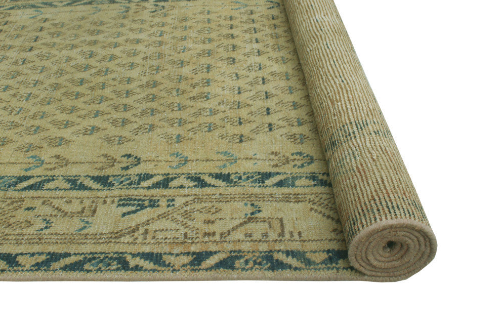 Semi-Antique Baha Beige/Gray Runner, 3'5x9'7
