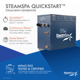 SteamSpa Royal 10.5 KW QuickStart Acu-Steam Bath Generator Package