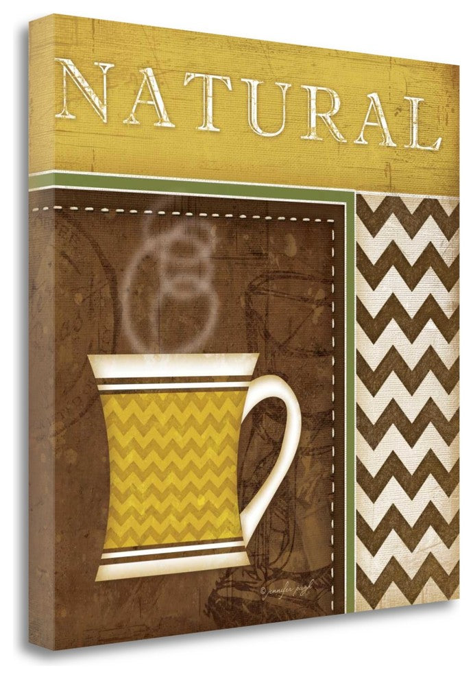 "Natural Organic Coffee" By Jennifer Pugh, Giclee Print on Gallery Wrap Canvas