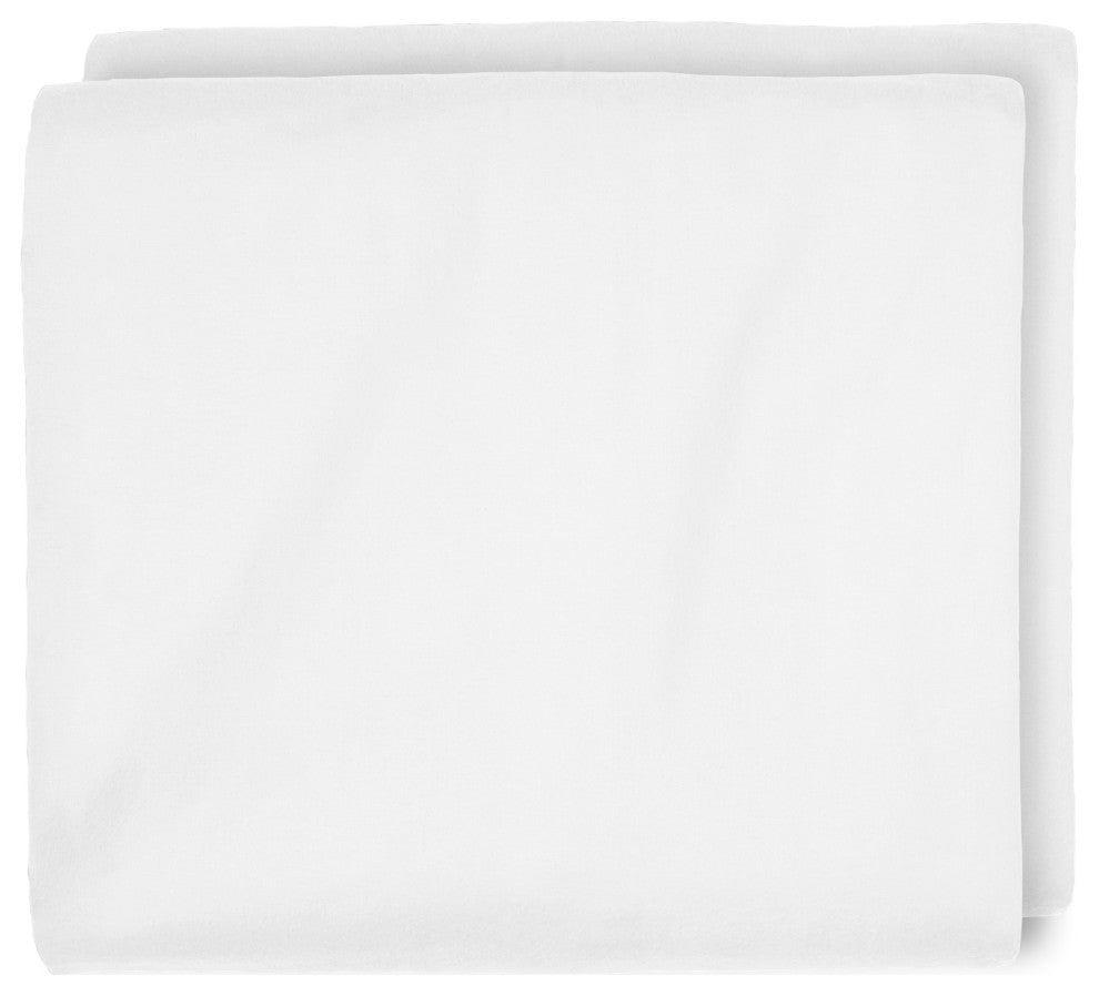 Bare Home Flannel Fitted Bottom Sheet, White, Split King, Set of 2