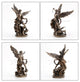 Saint Michael Slaying Demon Sculpture