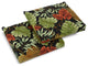 20"x19" Spun Polyester Chair Cushion, Set of 2, Tropique Raven
