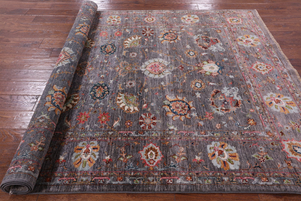 Hand-Knotted Persian Tabriz Wool Rug 5' 8" X 8' 1" Q5728
