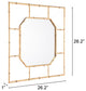 Frame Wall Mirror, Square, Glass, Steel Metal, Gold, Bedroom Living