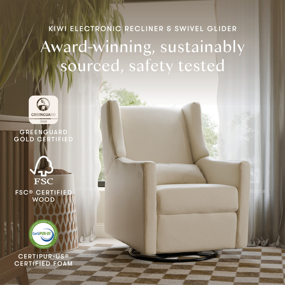 Kiwi Electronic Recliner and Swivel Glider With USB port, Performance Beach Eco-Weave