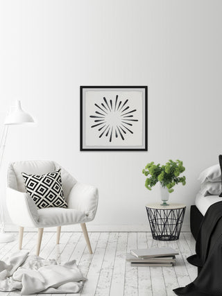 "Ink Splash" Framed Painting Print, 32"x32"