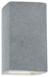 Ambiance Large Rectangle Wall Sconce, Open Top & Bottom, Concrete, E26