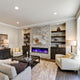 Dynasty Cascade Built-in Linear Smart Electric Fireplace, 82" Wide