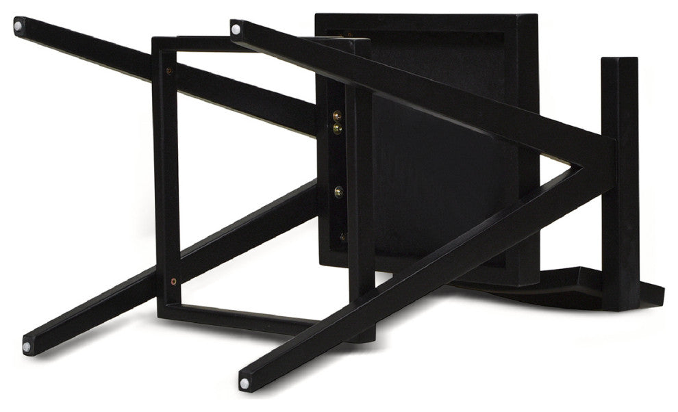 Milan 29.5" Mid-Century Modern Resin Webbing Set of 3 Bar Stool, Ebony Black