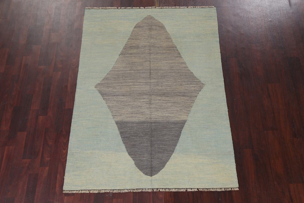Natural Dye Kilim Oriental Modern Area Rug Flat-weave Wool Carpet 5x7