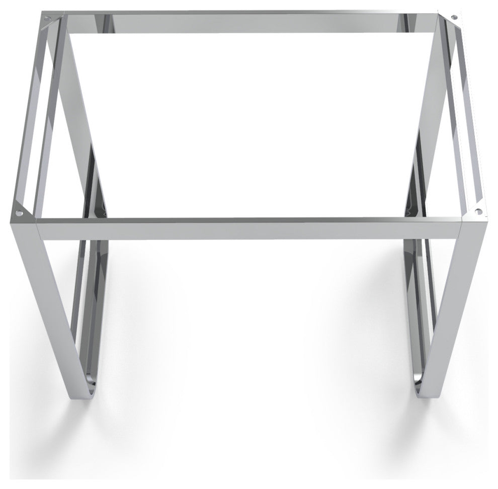 CastelloUSA Alpha 35" Single Bathroom Vanity, Base Only, Chrome