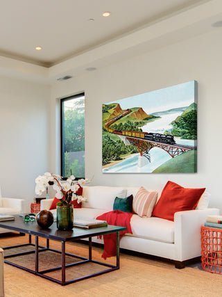 "Railway Bridge" Painting Print on Canvas by Curtis