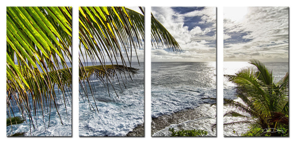 Ready2hangart Chris Doherty 'Palms View' 4-piece Canvas Wall Art