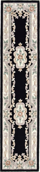 New Aubusson, Black, 2''3"x10''