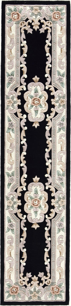New Aubusson, Black, 2''3"x10''