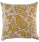 Billybird Yellow Feather Down Decorative Throw Pillow, 24x24