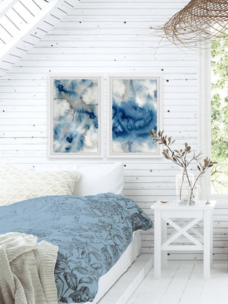 Inside the Blue Abyss Diptych, 2-Piece Set, 24x36 Panels