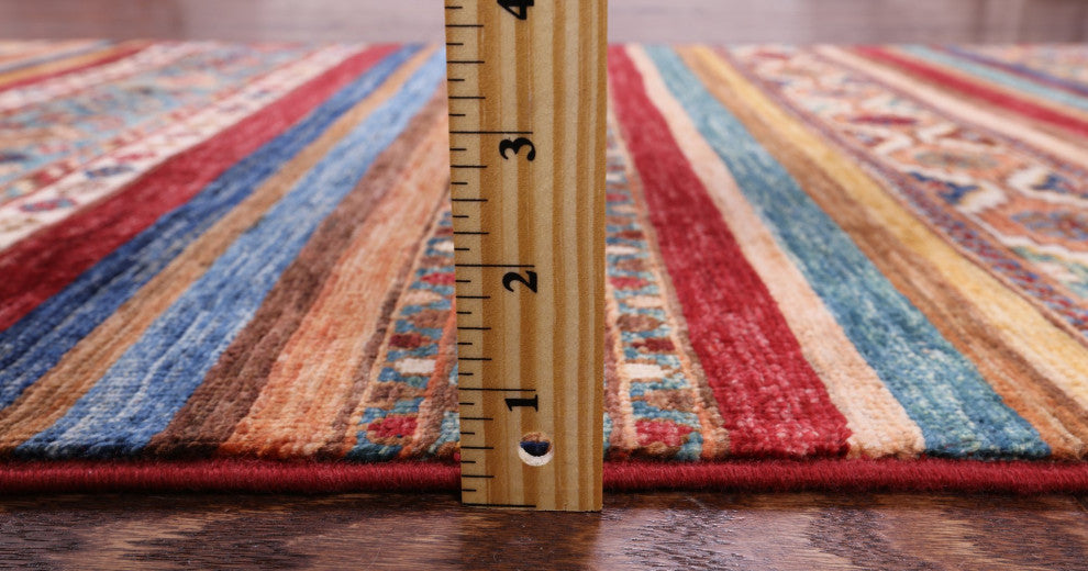 Runner Khorjin Super Kazak Hand-Knotted Rug 2' 8" X 9' 10" Q5491