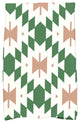 Patna Geometric Print Kitchen Towel, Teal, Green