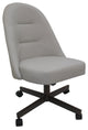 M-235 Swivel Metal Dining Caster Chair, Ocean Beige - Coffee