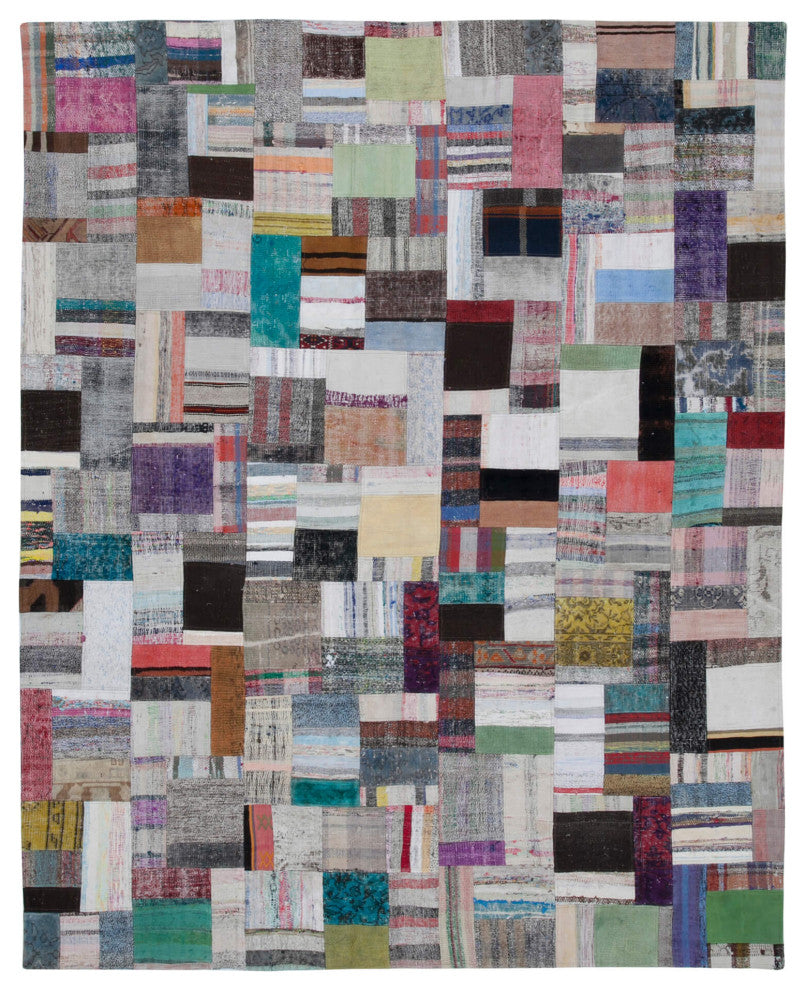 Rug N Carpet - Handmade Oriental 8' 1'' x 10' 1'' Vintage Patchwork Kilim Rug