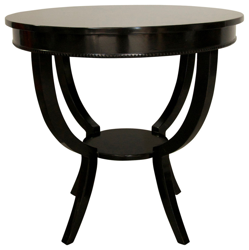 Scheffield Round End Table, Black