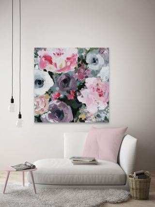 "Exquisite Flowers" Painting Print on Wrapped Canvas, 32"x32"