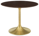 Lippa 40" Wood Dining Table, Gold Cherry Walnut