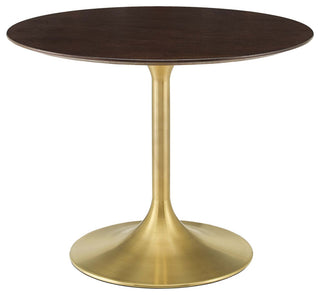 Lippa 40" Wood Dining Table, Gold Cherry Walnut