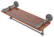 Waverly Place 16" Wood Shelf with Gallery Rail and Towel Bar, Matte Gray